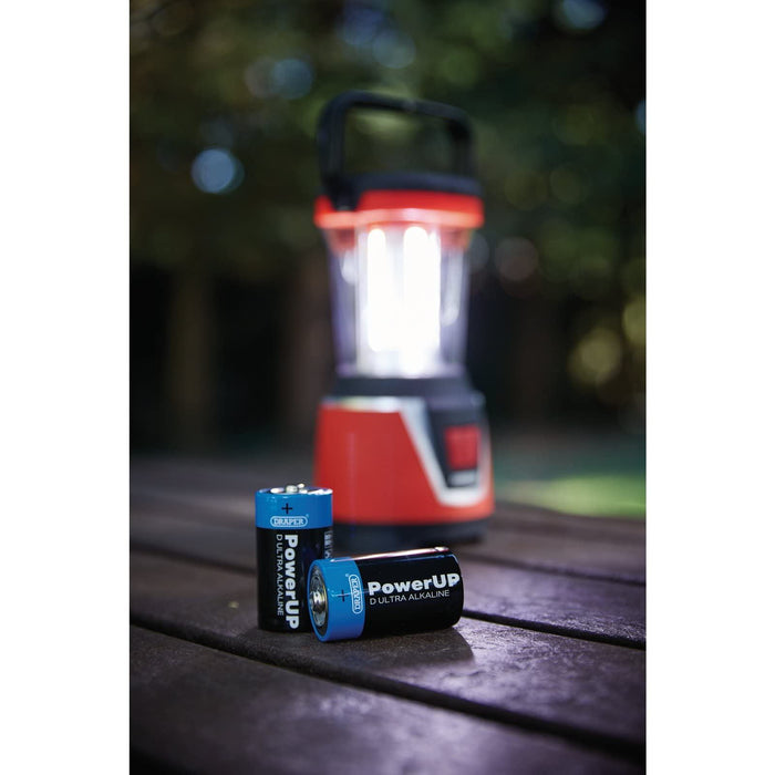 Draper PowerUP Ultra Alkaline D Batteries (Pack of 4) 03979 Draper - UK Camping And Leisure