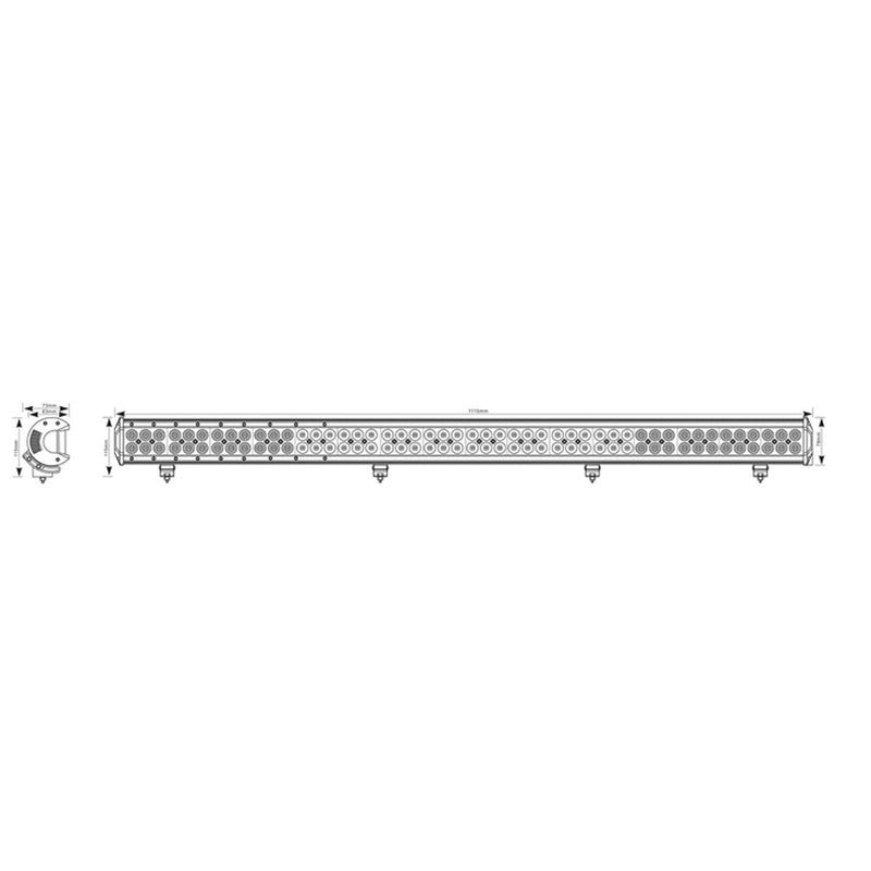 Maypole MP5074 288W 96x3W Spot/Flood Combo XL LED Light Bar 12/24V 1115MM 45" - View 3