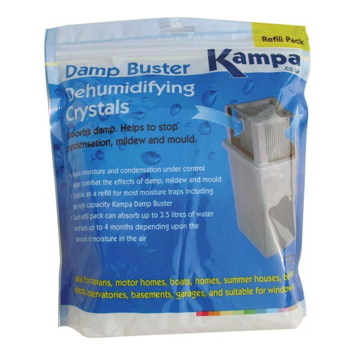 Kampa Damp Buster Caravan Motorhome Moisture Trap Dehumidifier Crystals 2.5kg