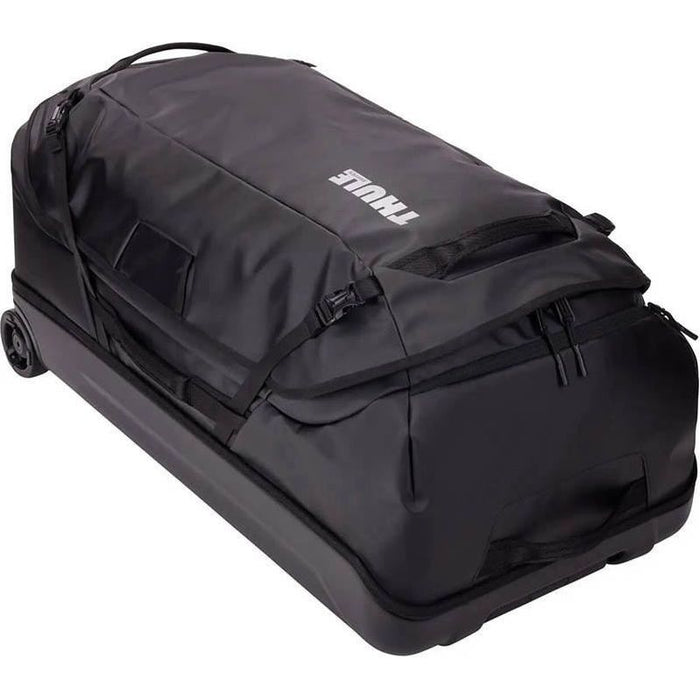 Thule Chasm check 110l in wheeled duffel suitcase black Thule - UK Camping And Leisure