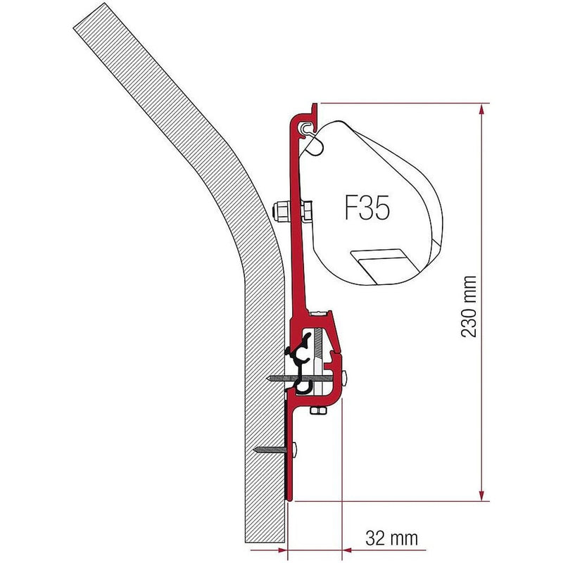 Fiamma F35 Adapter Eriba Touring 98655Z009 Fiamma - UK Camping And Leisure