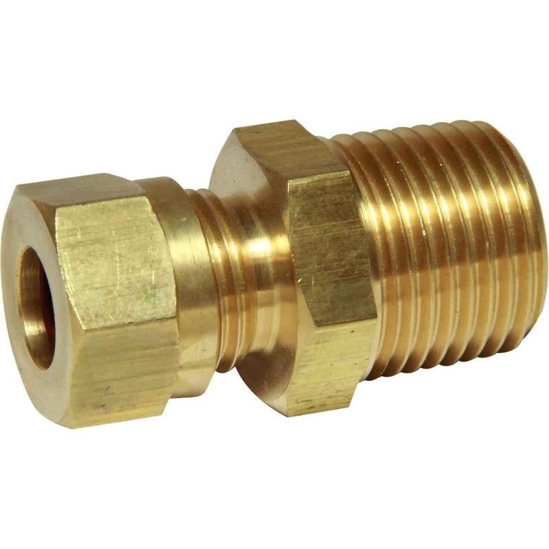 AG Brass Male Stud Coupling 10mm x 1/2" BSP Taper AG - UK Camping And Leisure