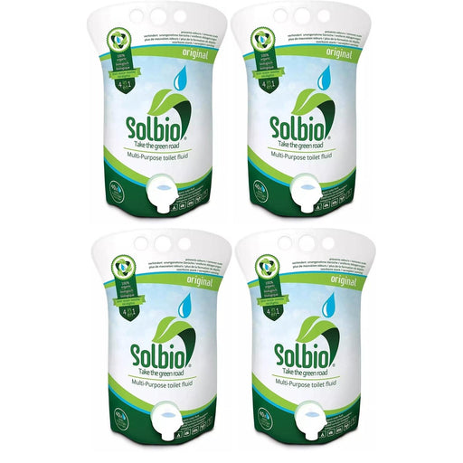 4x Solbio Organic Chemical Toilet Fluid Waste & Flush 1.6L x40 Doses Solbio - UK Camping And Leisure