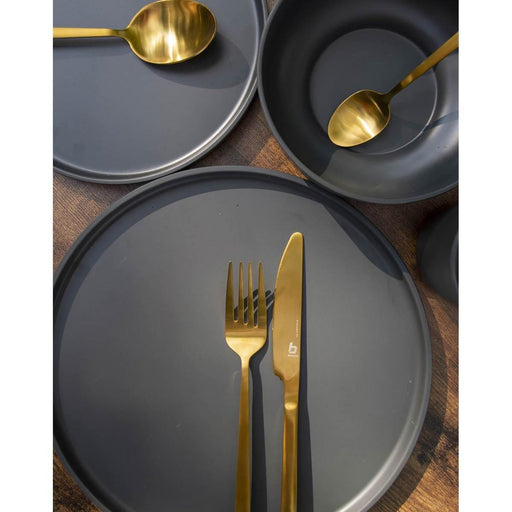 Bo-Camp Industrial Collection Cutlery Fairbanks 16 Pieces Gold Bo-Camp - UK Camping And Leisure