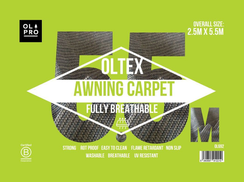 Olpro OLTex Breathable Awning Carpet Blue/ Grey 2.5 x 5.5m