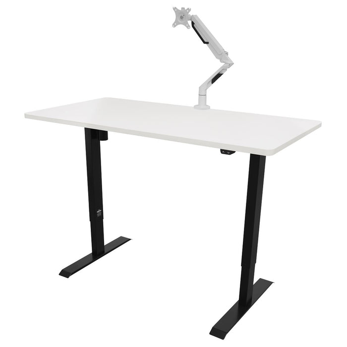 Dellonda Single Motor Adjustable-Height Electric Sit/Stand Desk - White Desktop Dellonda - UK Camping And Leisure