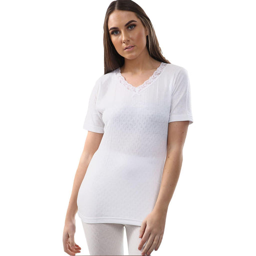 Thermal White short Sleave Ladies shirt mixed sizes 2361 UK Camping And Leisure - UK Camping And Leisure