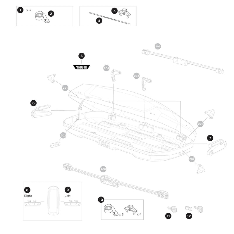 Thule Spares Lid lifter (front) - 1500014956
