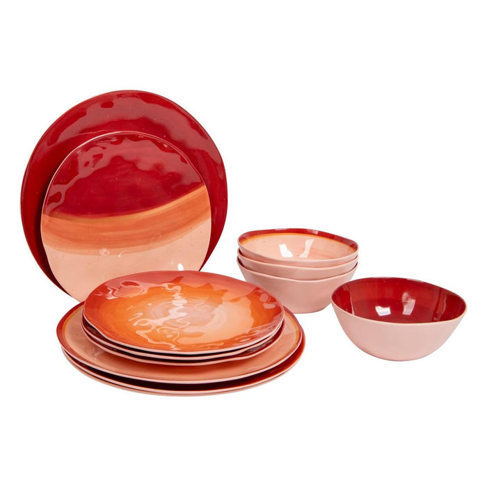 Bo-Camp Tableware Halo Melamine 12 Pieces Terra Bo-Camp - UK Camping And Leisure