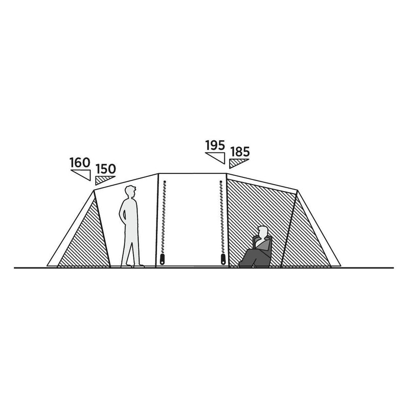 Easy Camp Leka Twin 6 Pole Tent Green 6 Person Easy Camp - UK Camping And Leisure