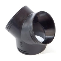Whale Air Duct Fitting Equal 'Y' Piece 90mm x 90mm x 90mm Black
