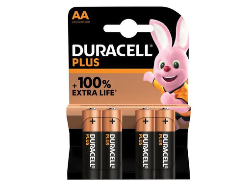 Duracell AA Cell Plus Power +150% Batteries (Pack 4) Duracell - UK Camping And Leisure