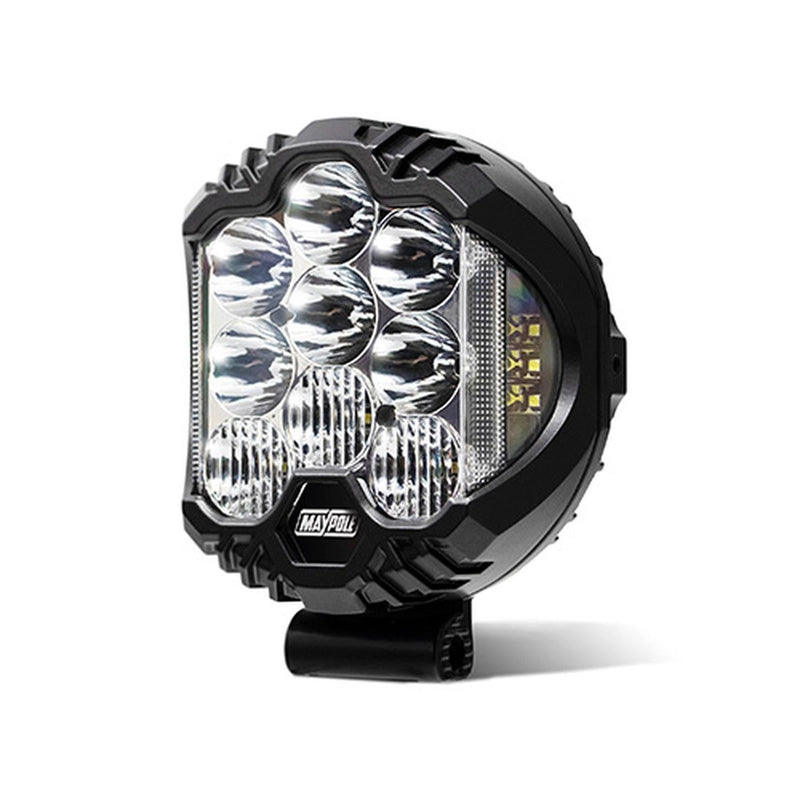 Maypole 7" Inch Spot & Flood Round 12 24 V Volt LED Light Dip Side 125M Beam 40W E - View 3