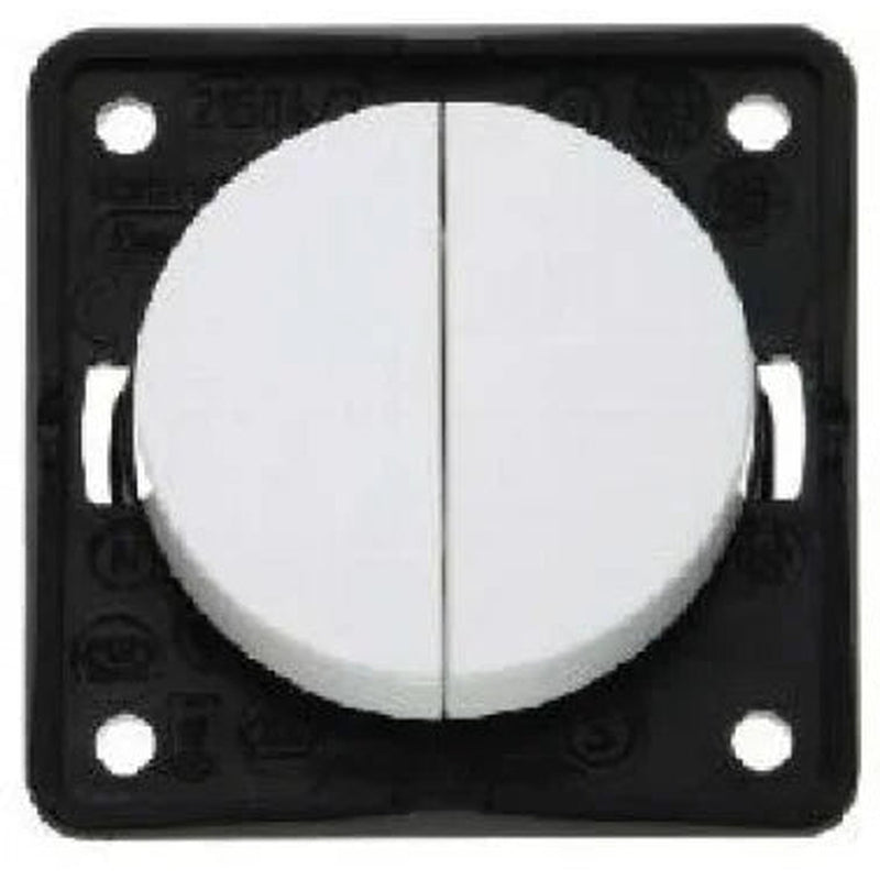 Berker Twin Rocker Switch Whit UK Camping And Leisure - UK Camping And Leisure