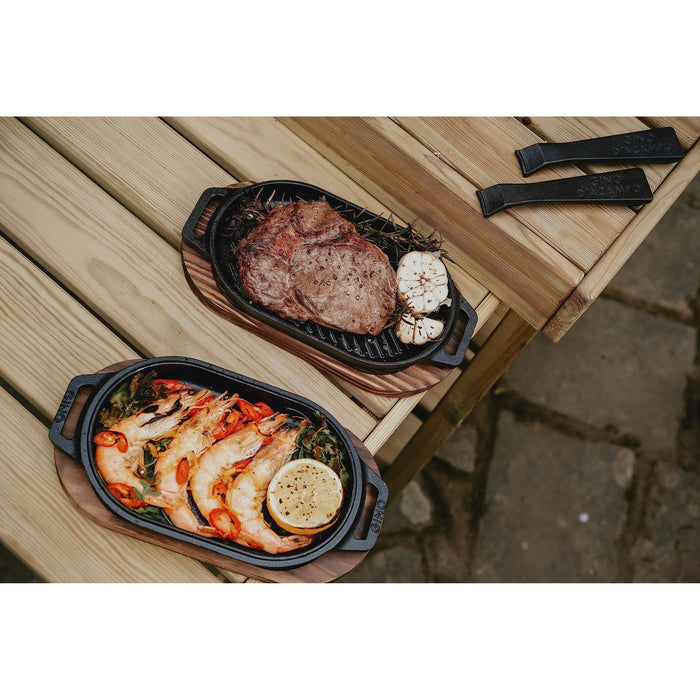 Cast Iron Griddle Pan GP090101 Gino D'Acampo - UK Camping And Leisure