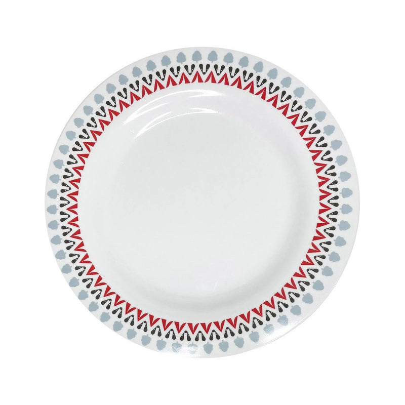 Olpro Melamine Set 16 Piece - Red, Black & Grey Design