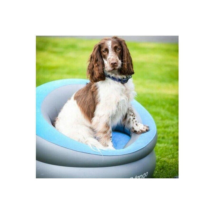 2x Vango Inflatable Donut Flocked Chair Mykonos Blue Vango - UK Camping And Leisure