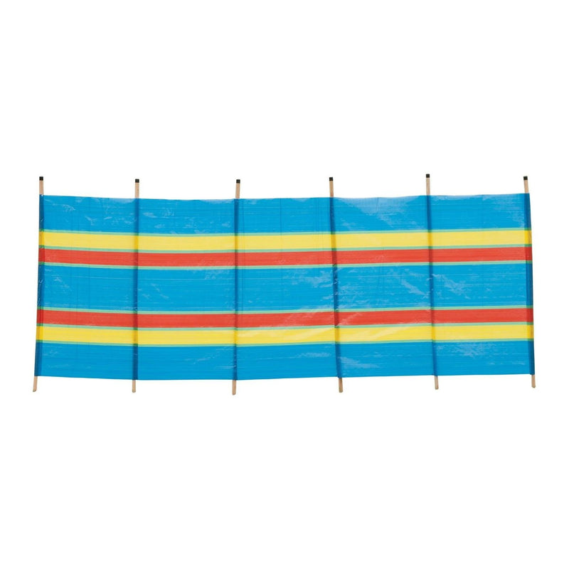 6 Pole Multicoloured Polythene Windbreak 1445 Quest - UK Camping And Leisure
