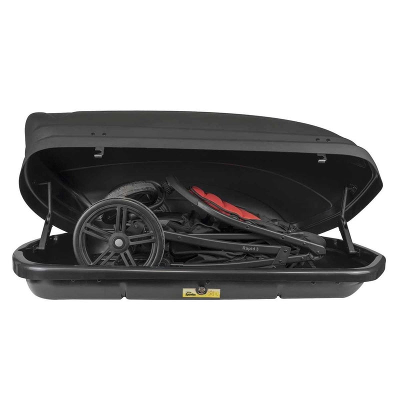 Menabo Mania 400 Litre Black Roof Box (75kg Max.) Menabo - UK Camping And Leisure