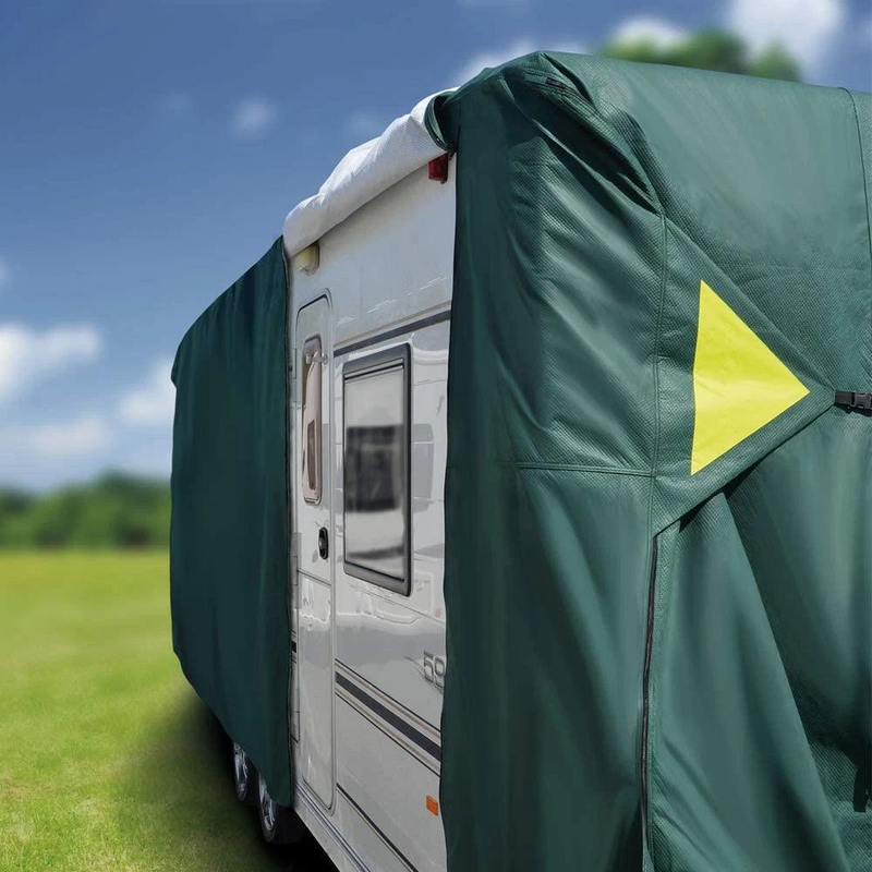 Maypole Premium Green 4-Ply Caravan Cover Extra Wide 2.6m 6.2-6.8m (21-23′)