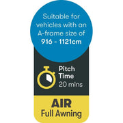 Ceres Air Awning (946 - 980 : size 8: S) 12020608000001 Westfield - UK Camping And Leisure