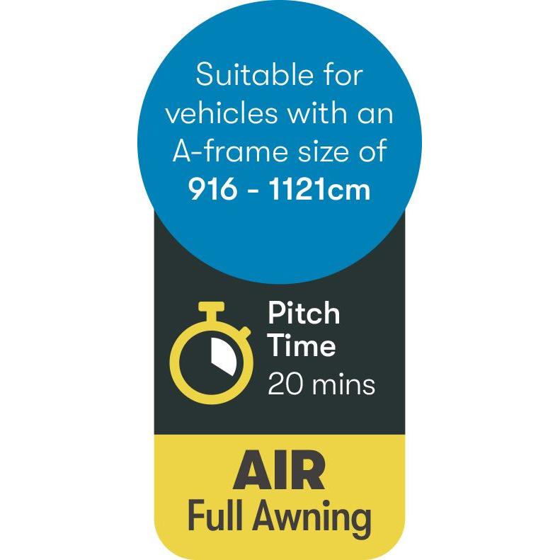 Ceres Air Awning (946 - 980 : size 8: S) 12020608000001 Westfield - UK Camping And Leisure