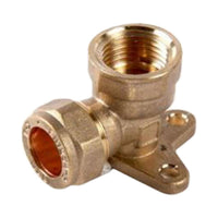 AG Wall Plate Elbow 15mm x 1/2" Female for Gas Connections