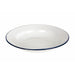 Bo-Camp Plate Enamel Dia 24cm White/Blue Bo-Camp - UK Camping And Leisure