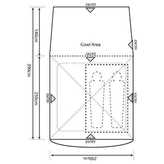 Outdoor Revolution Q Cayman T1 Tailgate Driveaway Awning Outdoor Revolution - UK Camping And Leisure