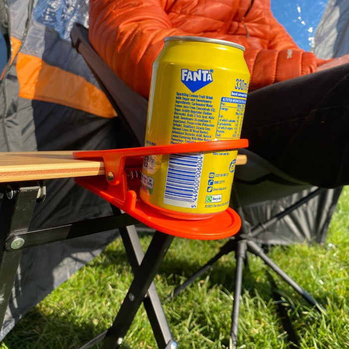 Olpro Orange Drink Holder Table Clip