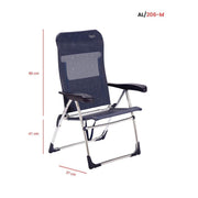 Crespo Beach Chair AL/206 Dark Blue Crespo - UK Camping And Leisure
