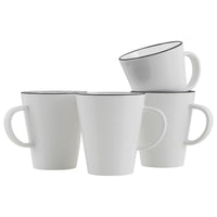 Gimex Linea Line Mug Black 4 Pieces