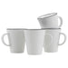 Gimex Linea Line Mug Black 4 Pieces Gimex - UK Camping And Leisure