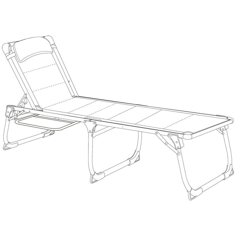 Quest Vienna Pro Lounge bed with side table Quest - UK Camping And Leisure