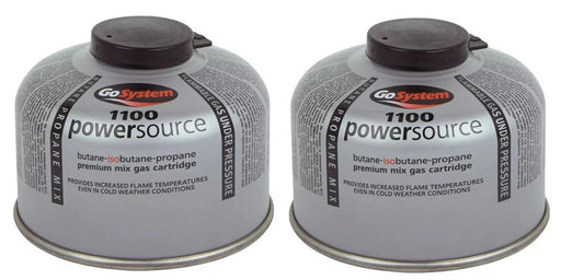 2x Go System PowerSource Butane Propane Threaded Gas Canister - 100g Go System - UK Camping And Leisure