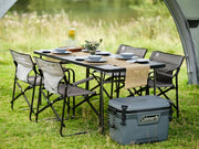 Coleman Deck Chair Grey Camping Garden Black Steel Frame Seat Caravan | folding chairs, lightweight, touring caravan