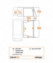 Vango Sunlight Air - Awning/Canopy for Campervans Low Cloud Grey | waterproof, lightweight, compact pack, inflatable