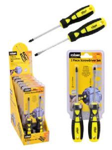 Rolson Cushion Handle Screwdriver (2) 29180 UK Camping And Leisure - UK Camping And Leisure