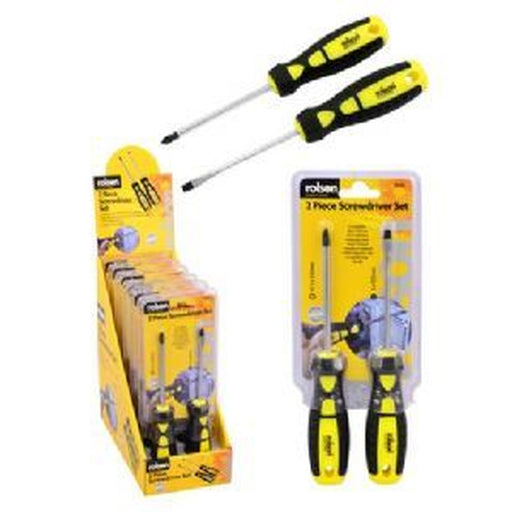 Rolson Cushion Handle Screwdriver (2) 29180 UK Camping And Leisure - UK Camping And Leisure