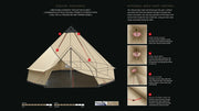 Robens Klondike 6 Berth Poled Tent | breathable, polycotton, shelter, family camping