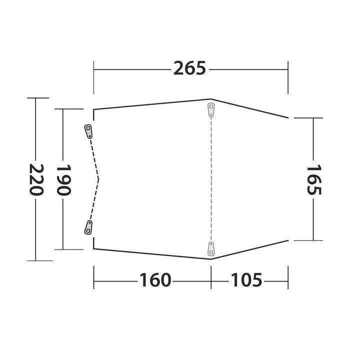 Outwell Sandcrest S  Poled Tailgate Awning Outwell - UK Camping And Leisure