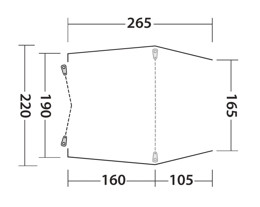 Outwell Sandcrest S  Poled Tailgate Awning