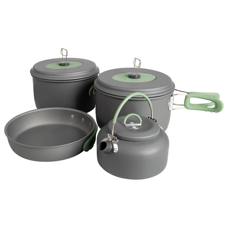 Bo-Camp Cookware Set Explorer 4 Pieces with Tea Kettle Aluminium Bo-Camp - UK Camping And Leisure