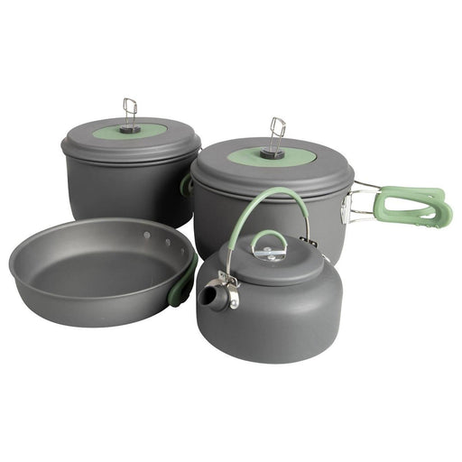 Bo-Camp Cookware Set Explorer 4 Pieces with Tea Kettle Aluminium Bo-Camp - UK Camping And Leisure