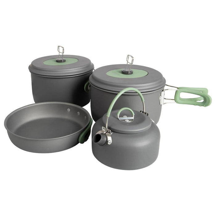 Bo-Camp Cookware Set Explorer 4 Pieces with Tea Kettle Aluminium Bo-Camp - UK Camping And Leisure
