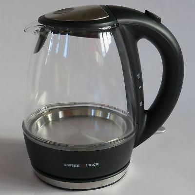 Swiss Luxx 1L Low Wattage Cordless Clear Kettle Caravan Motorhome Swiss Luxx - UK Camping And Leisure