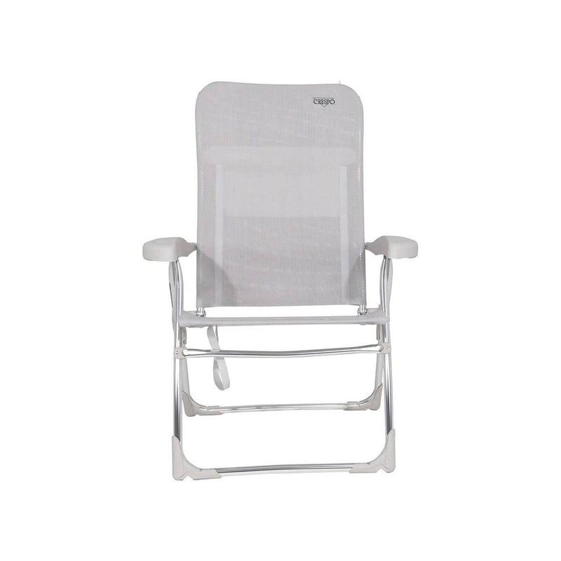 Crespo Beach Chair AL/206 Light Grey Crespo - UK Camping And Leisure
