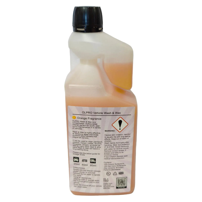 Olpro Motorhome Wash and Wax 1L Cleaning Solution