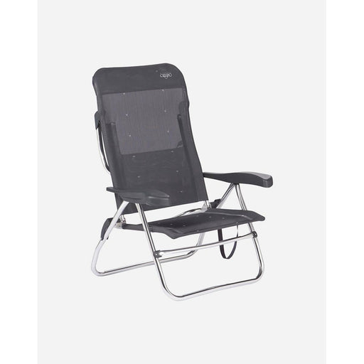 Crespo Beach Chair AL/223 Dark Grey Crespo - UK Camping And Leisure