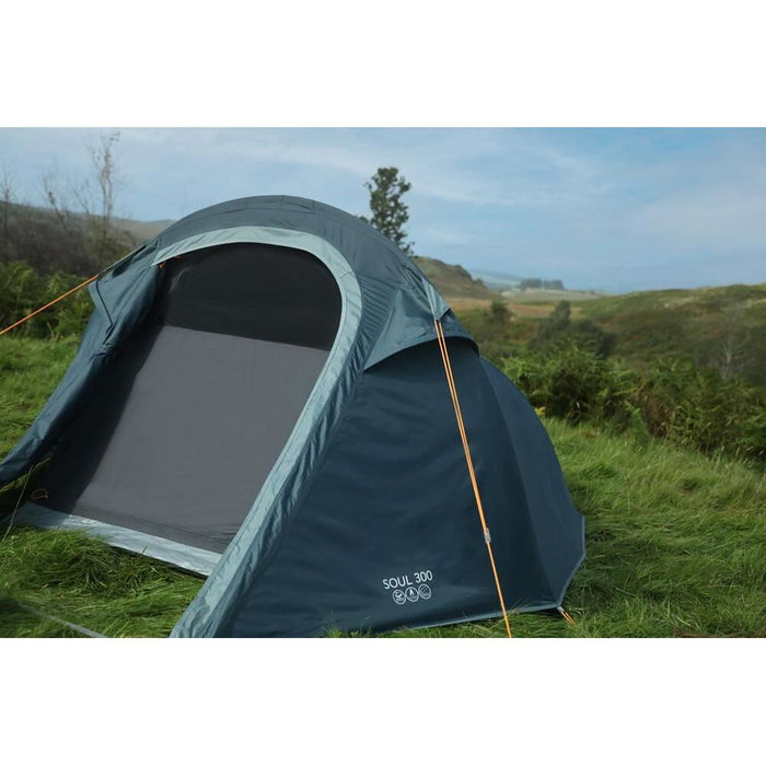 Vango Soul 300 Deep Blue 3 Person Tent Vango - UK Camping And Leisure